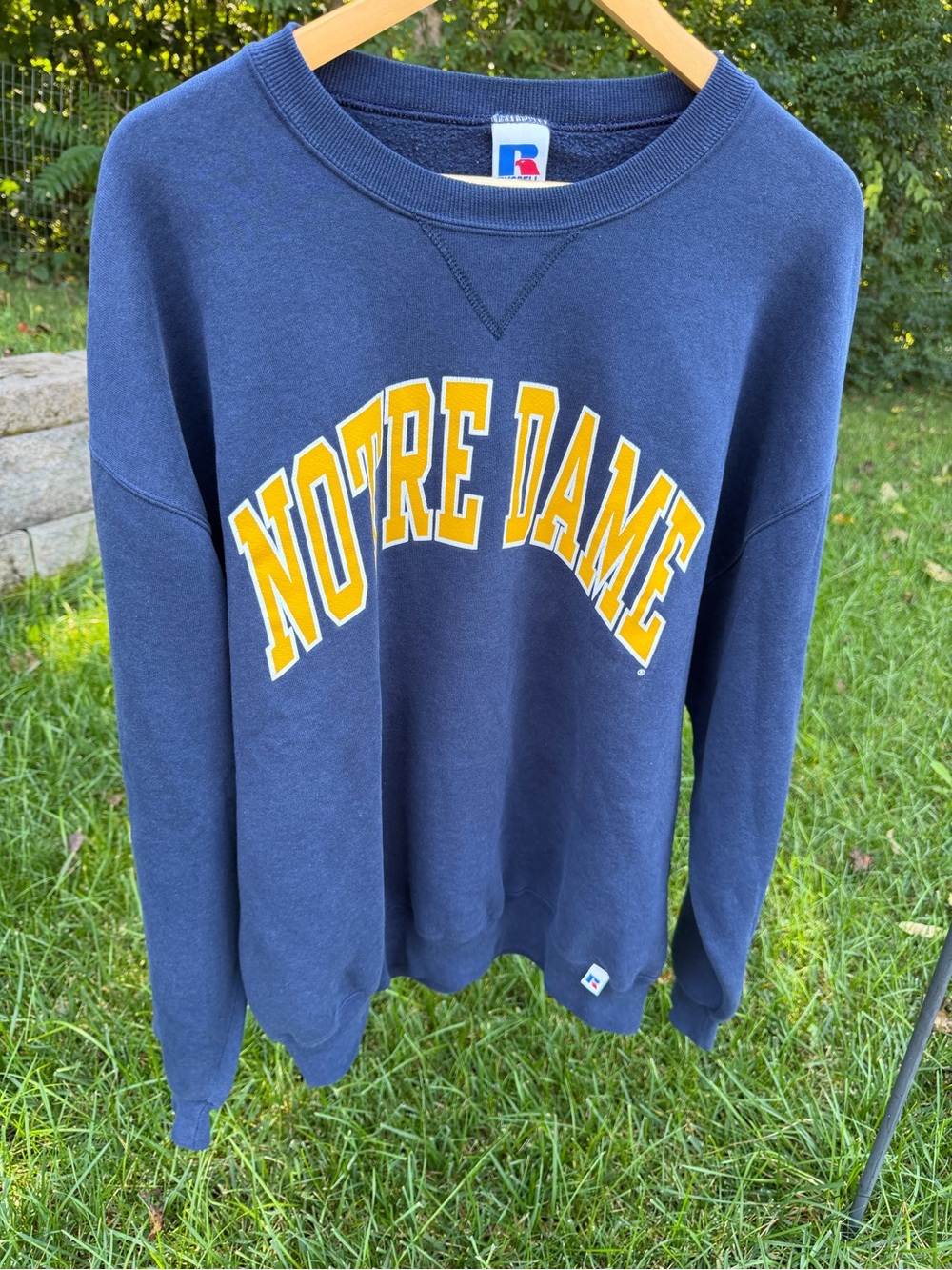 Vintage 90s Russell Athletic Notre Dame Fighting Irish Crewneck Sweatshirt Sz XL